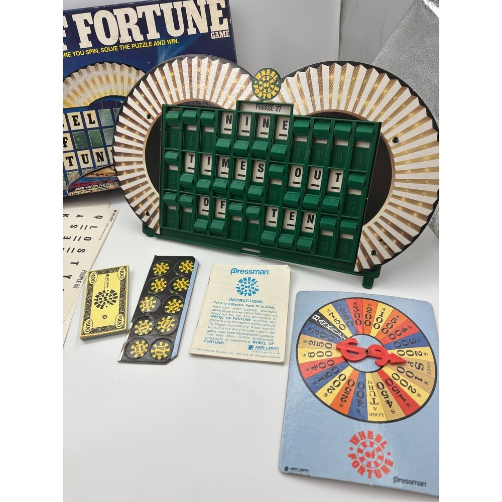 2nd Edition WHEEL OF FORTUNE 1985 Board Game - Pressman - Complete - Picture 2 of 7